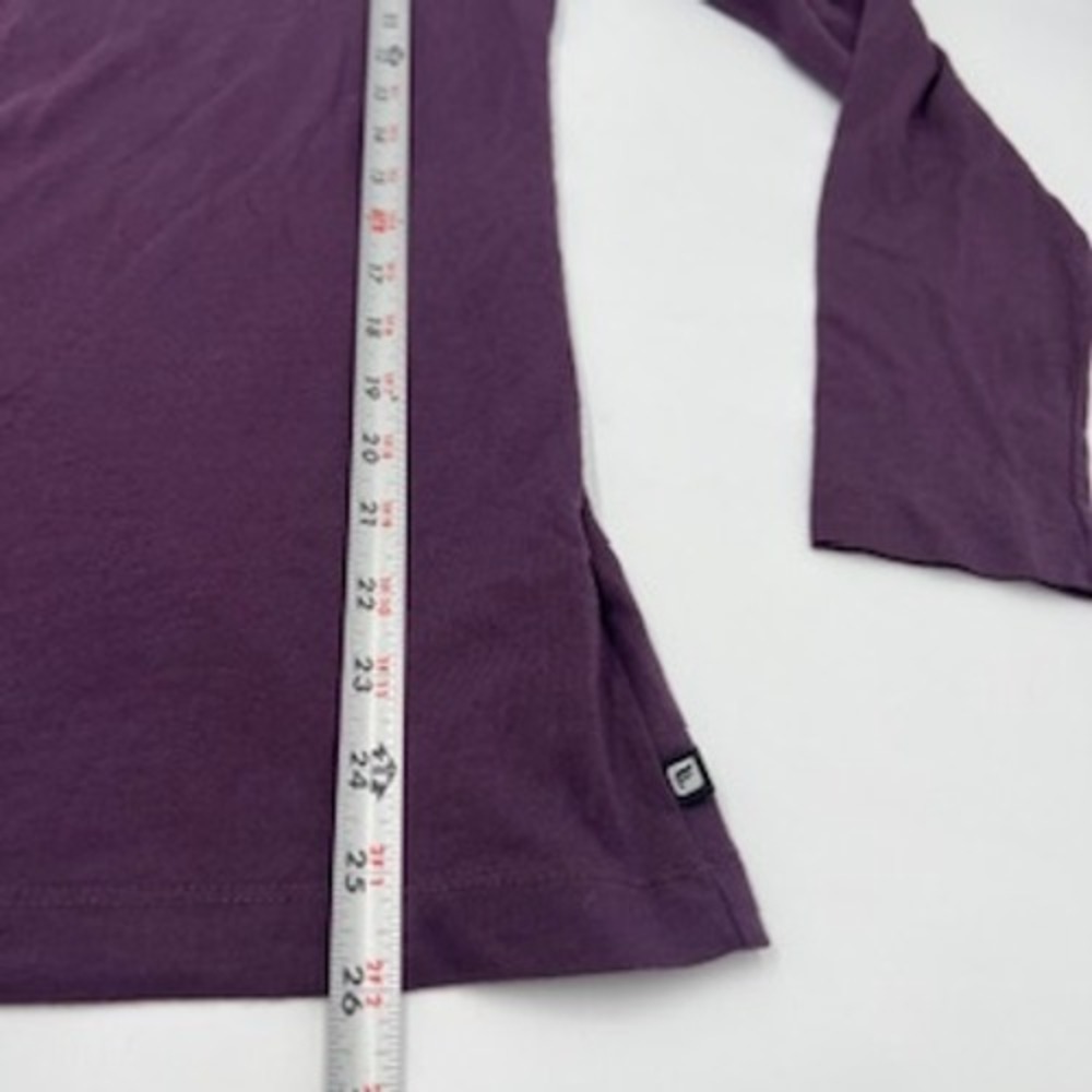Fabletics Womens Purple Long Sleeve Pleated Shoulder Scoop Neck Top Large L - Picture 6 of 10